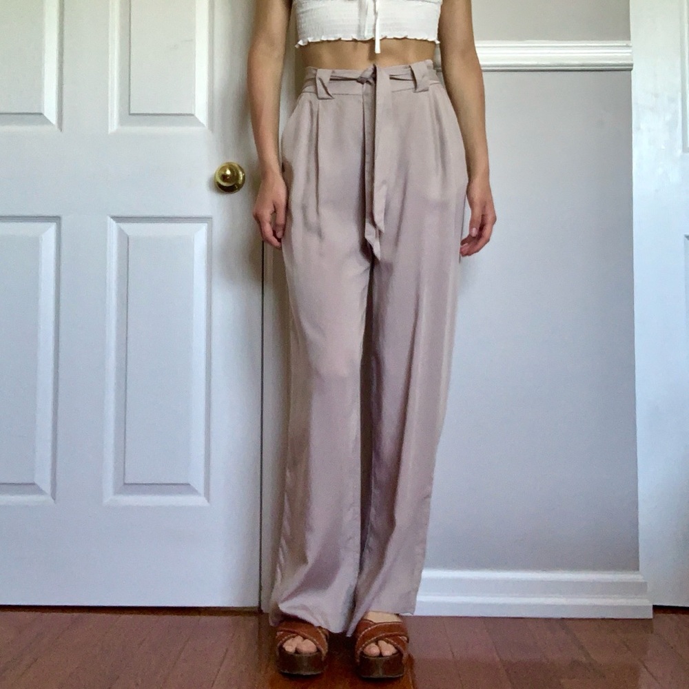 H&M tie-waist loose trousers